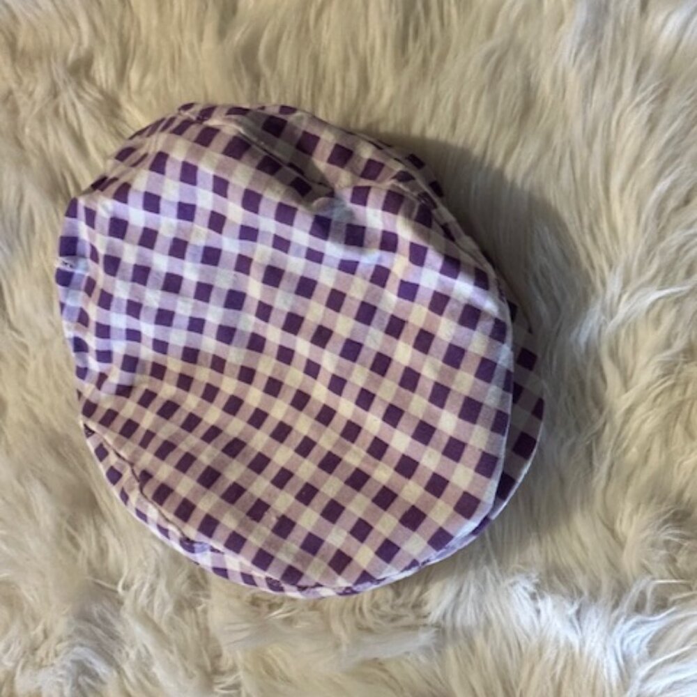 💗HOST PICK💗 Purple & White Checkered Newsboy Hat   6092  NWT Boutique - Picture 3 of 5
